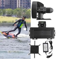 Hoiaost Planche Surf Électrique Motorisée, Vitesse : 4-5 Km/H, Planche De Surf Et Sup, Moteur Électrique À Batterie, pour Planche À Pagaie, Kayak, Bateau Pêche, Ensemble Propulsion sous-Marine