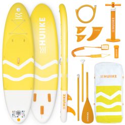 Paddle Gonflable Adulte Accessoires de Qualité - HUIIKE | Stand Up Paddle Gonflable 2 Personnes avec Pagaie en Aluminium | Planches de Stand Up avec Grande Stabilité et Résistance | Padel Planche Sup