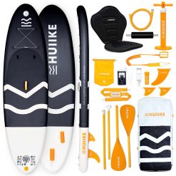 Paddle Gonflable Adulte Accessoires de Qualité - HUIIKE | Stand Up Paddle Gonflable 2 Personnes avec Pagaie en Aluminium | Planches de Stand Up avec Grande Stabilité et Résistance | Padel Planche Sup